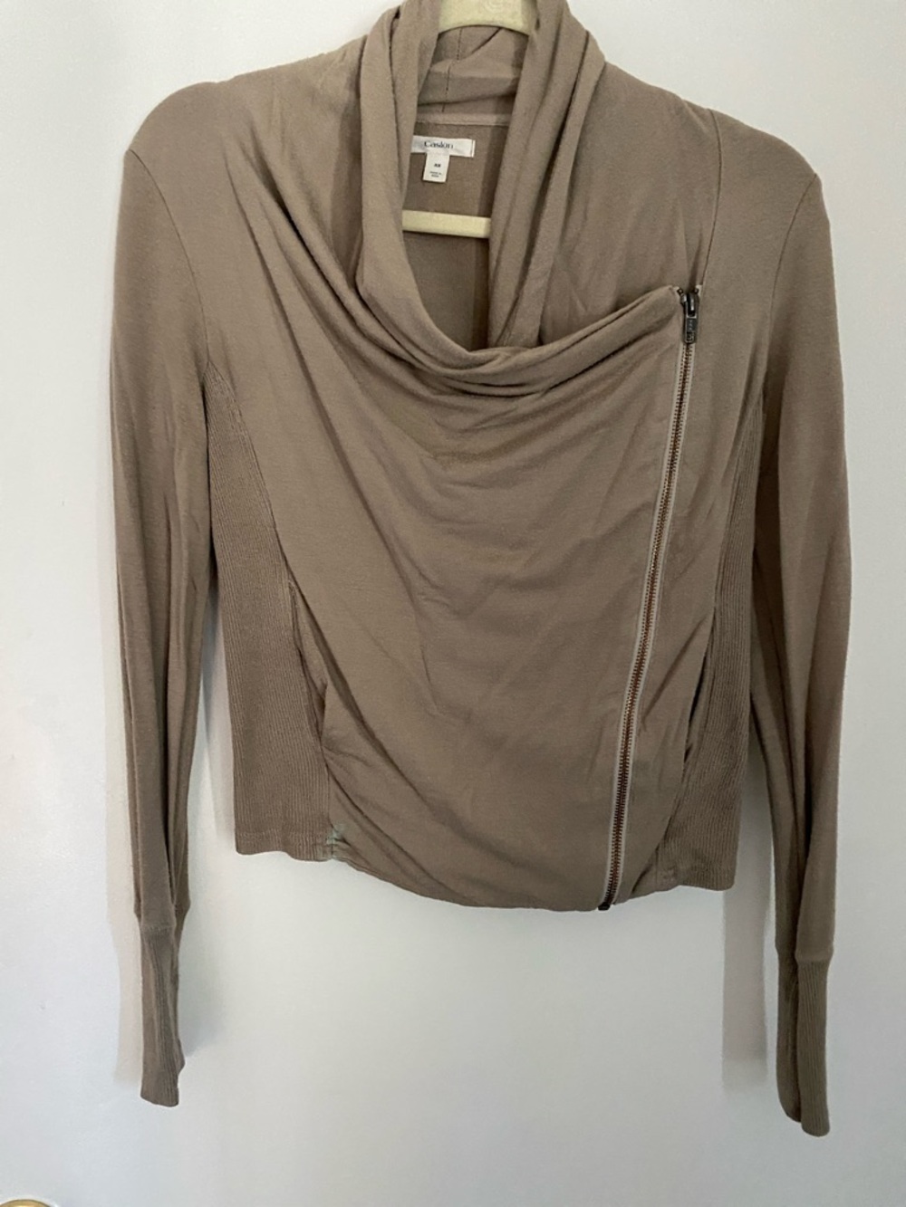 Caslon Taupe Knit Cardigan with Label